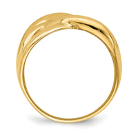 14k Polished Bold Basket Weave Dome Ring-R704