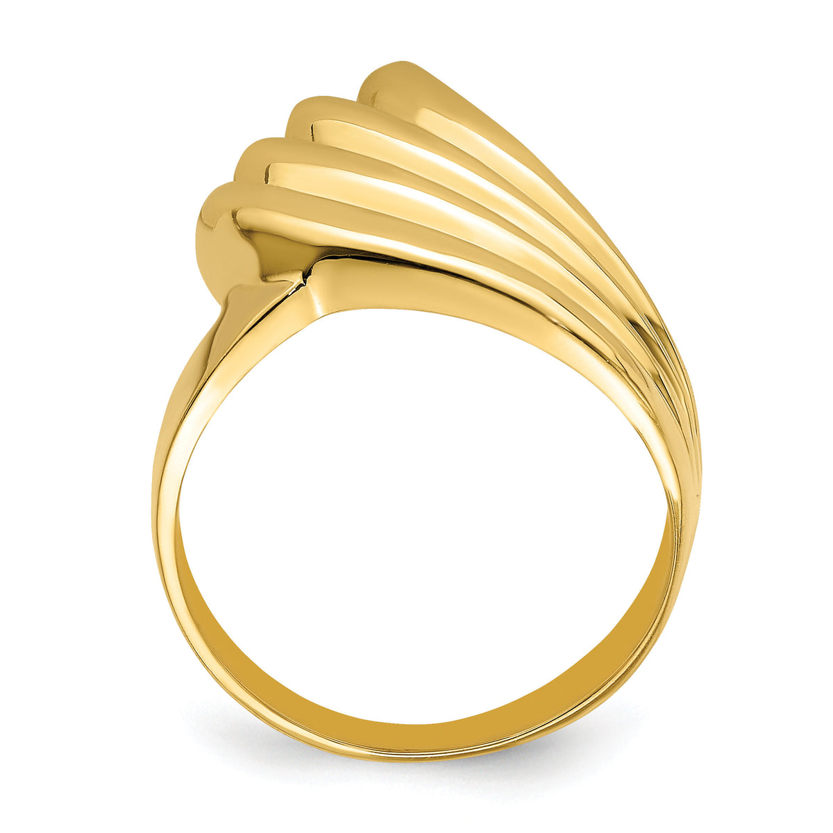 14K Polished Fish Tail Ring-R711