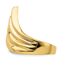 14K Polished Fish Tail Ring-R711