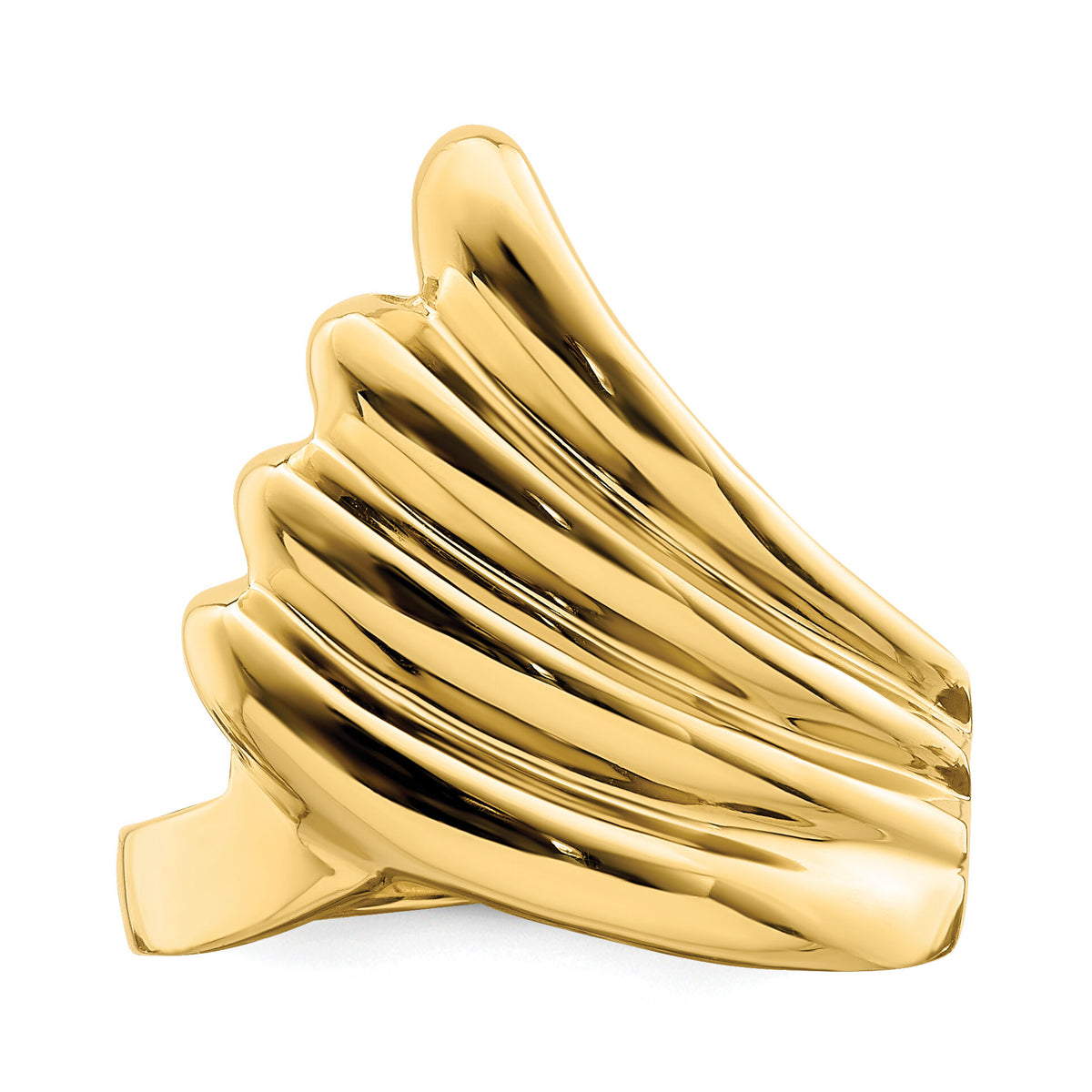 14K Polished Fish Tail Ring-R711