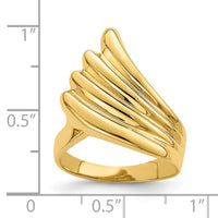 14K Polished Fish Tail Ring-R711