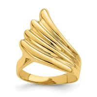 14K Polished Fish Tail Ring-R711