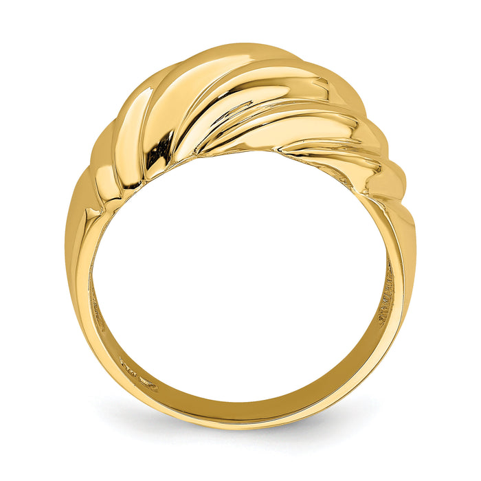14k Polished Shrimp Fashion Ring-R715