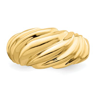 14k Polished Shrimp Fashion Ring-R715