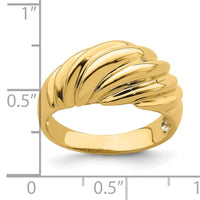 14k Polished Shrimp Fashion Ring-R715