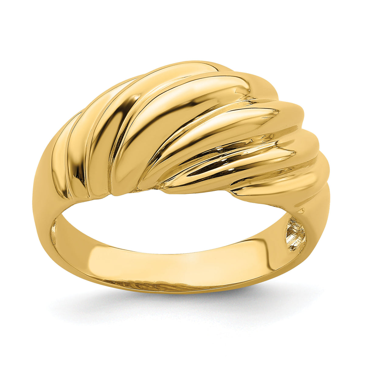 14k Polished Shrimp Fashion Ring-R715
