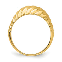 14k Polished Shrimp Dome Ring-R717