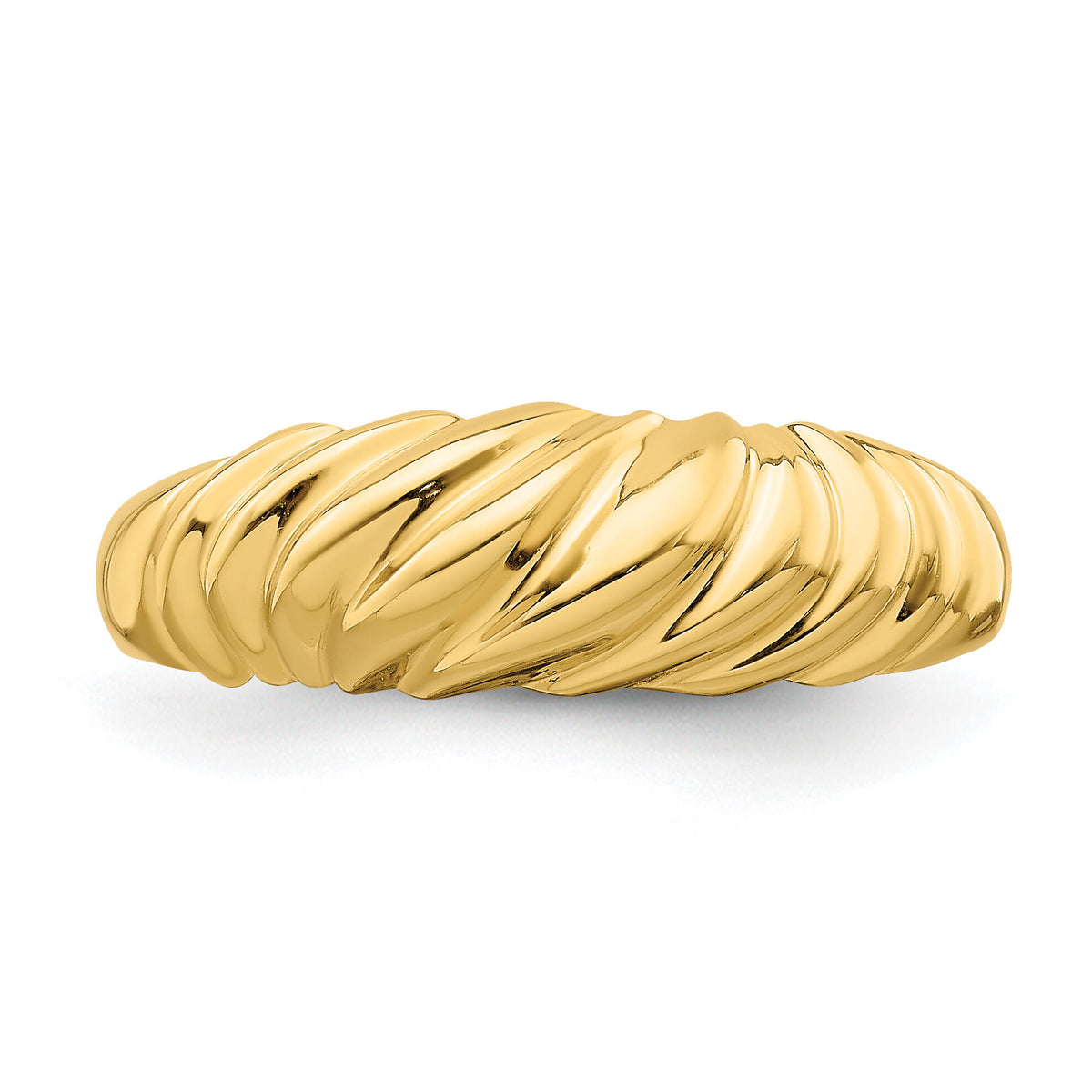 14k Polished Dome Ring-R718