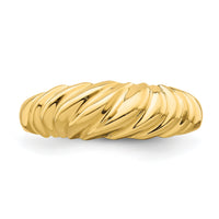 14k Polished Dome Ring-R718