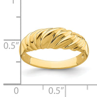14k Polished Dome Ring-R718