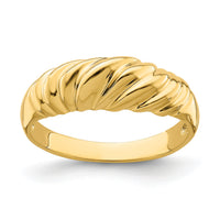 14k Polished Dome Ring-R718