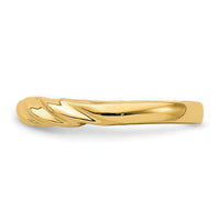 14k Polished Thin Ribbed Dome Ring-R720