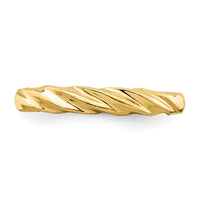 14k Polished Thin Ribbed Dome Ring-R720