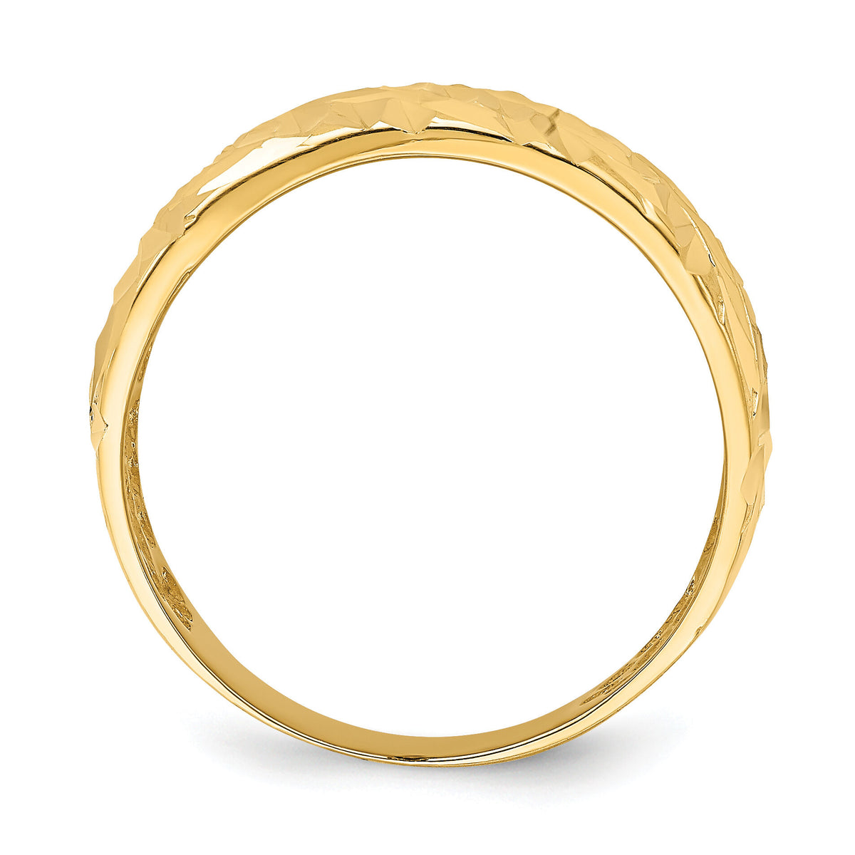 14k D/C Arrow Slash Dome Ring-R729