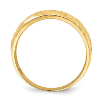 14k D/C Arrow Slash Dome Ring-R729