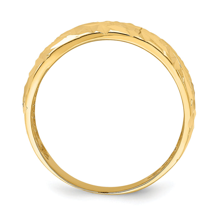 14k D/C Arrow Slash Dome Ring-R729