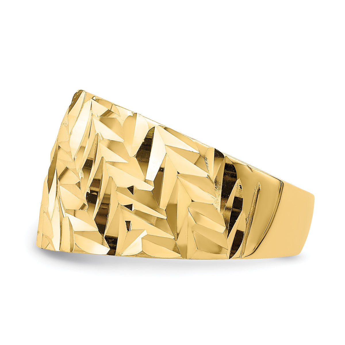 14k D/C Arrow Slash Dome Ring-R729