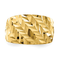 14k D/C Arrow Slash Dome Ring-R729