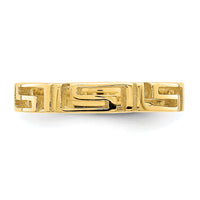 14k Cut-Out Greek Key Band-R742