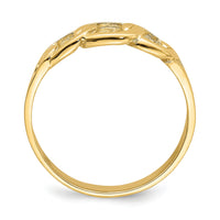 14K Polished Chain Link Ring-R763
