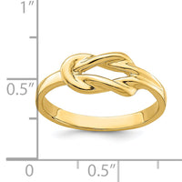 14k Polished Freeform Love Knot Ring-R765