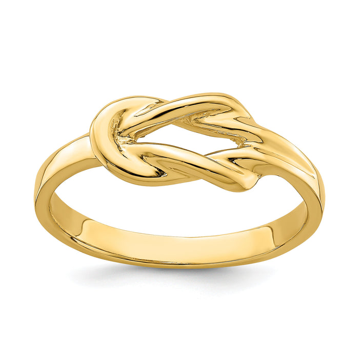 14k Polished Freeform Love Knot Ring-R765