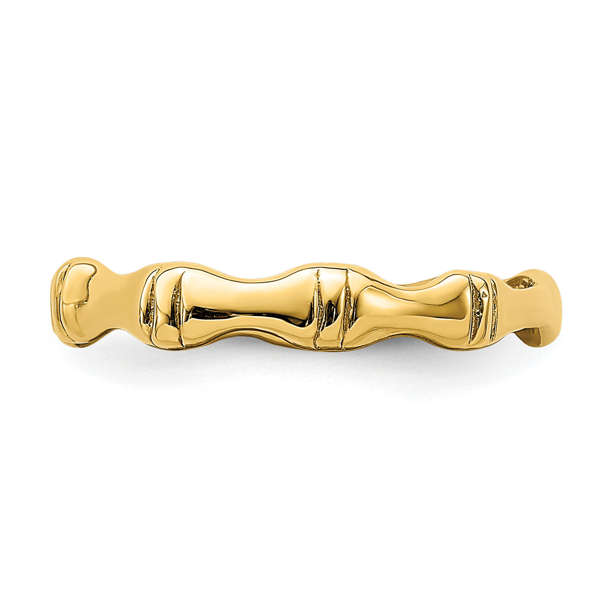 14k Polished Bamboo Band-R766