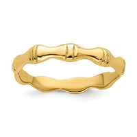 14k Polished Bamboo Band-R766