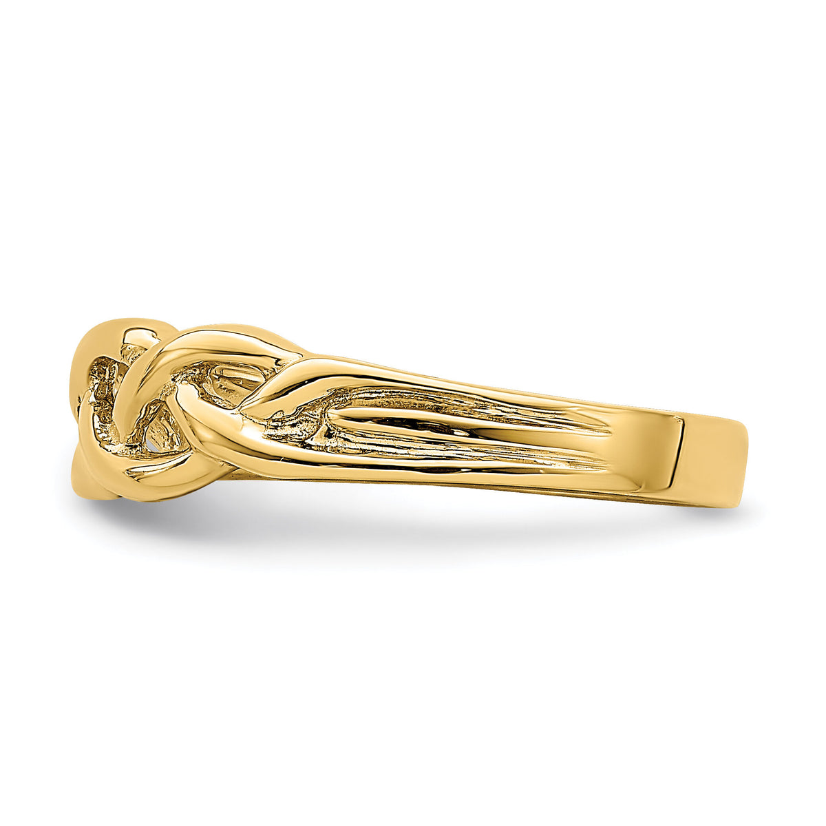 14k Polished Braided Knot Ring-R767