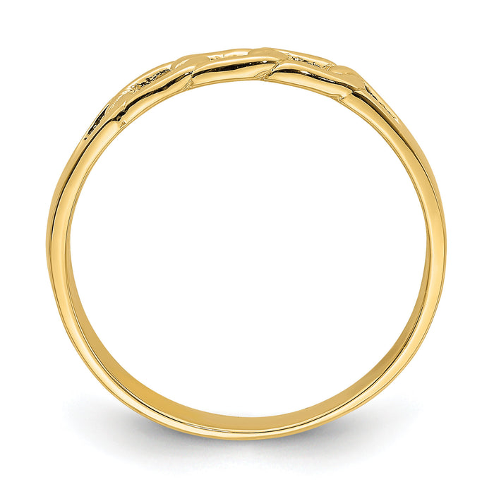 14k Polished Link Band Ring-R770