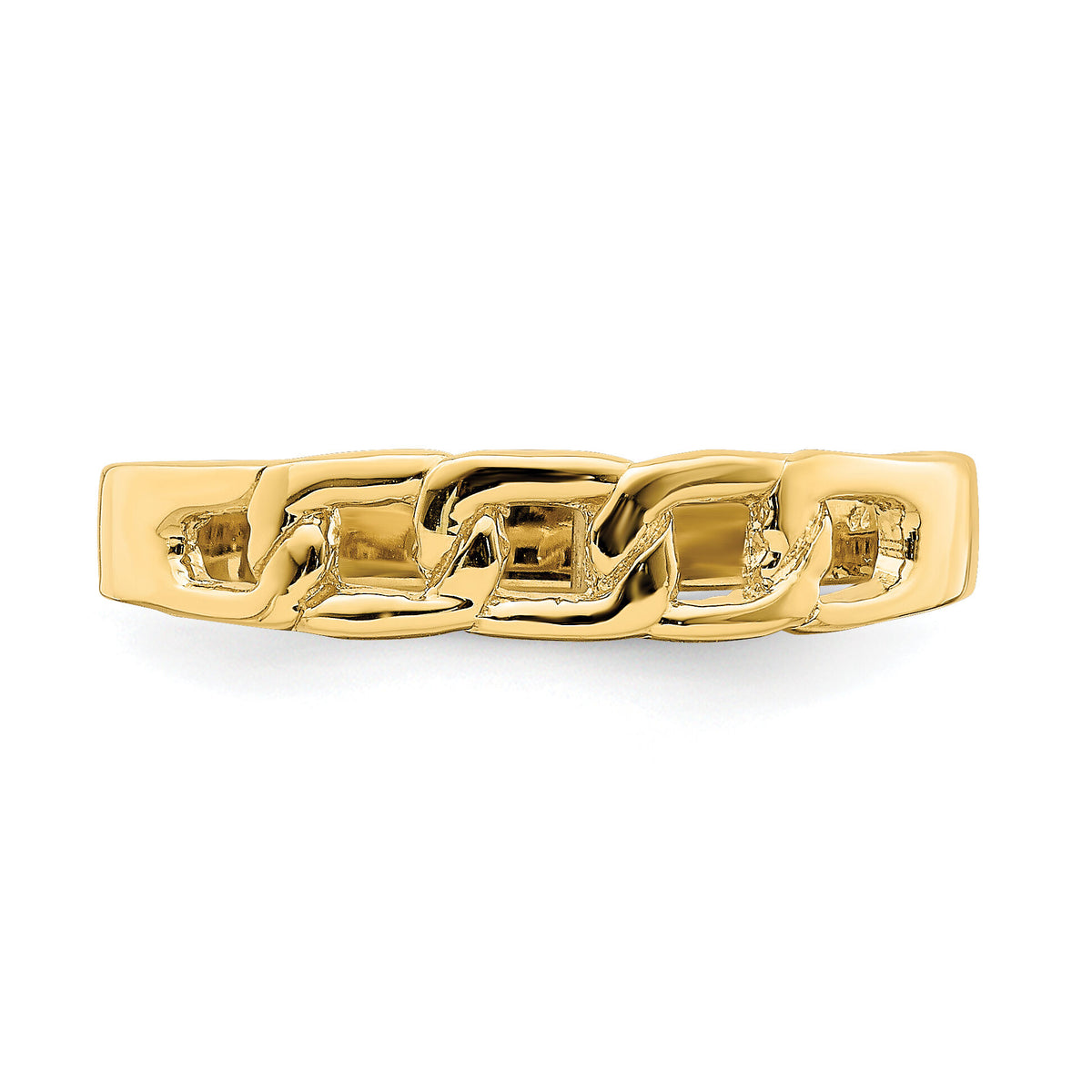 14k Polished Link Band Ring-R770