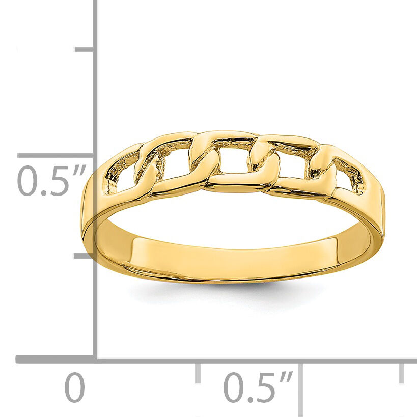 14k Polished Link Band Ring-R770