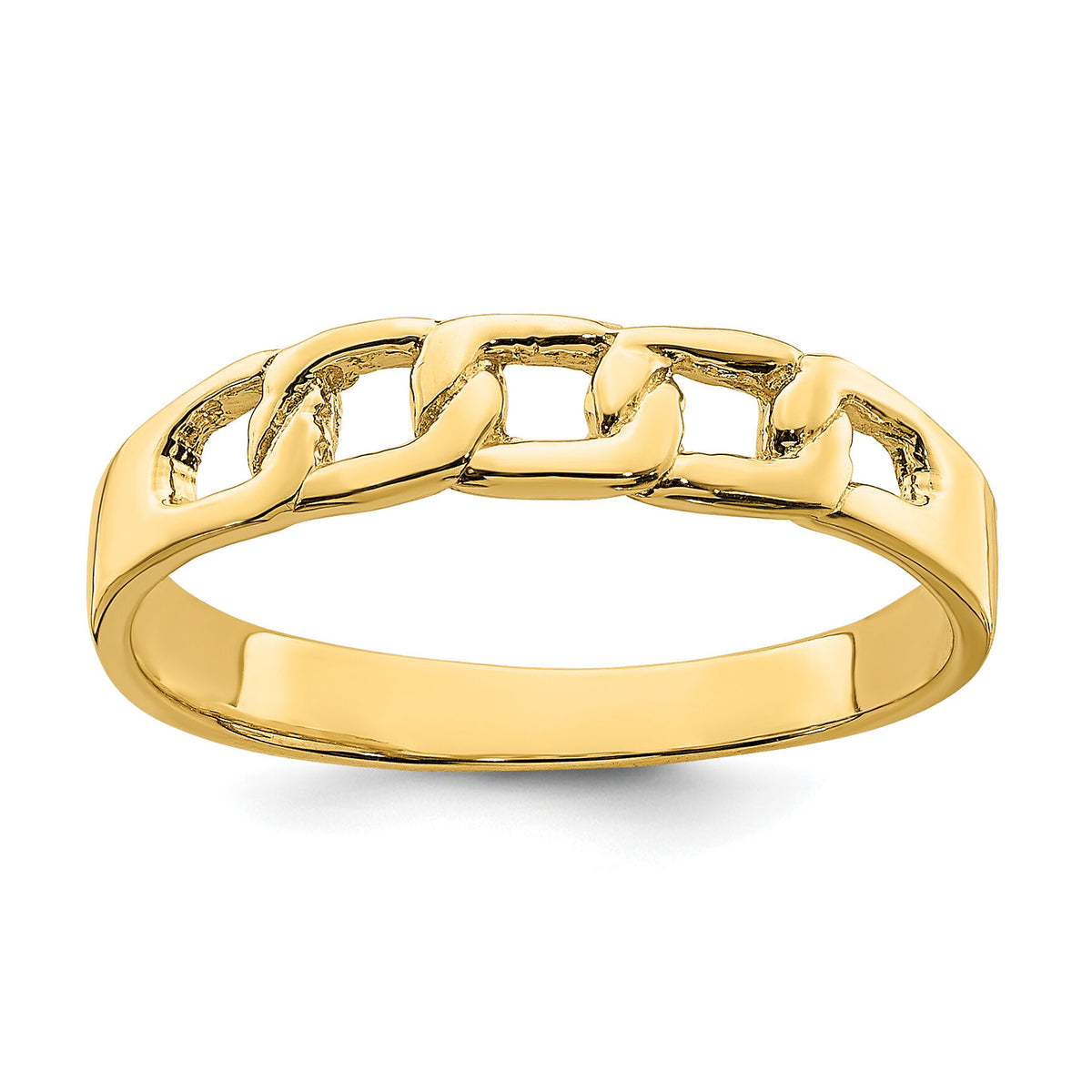 14k Polished Link Band Ring-R770