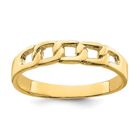 14k Polished Link Band Ring-R770