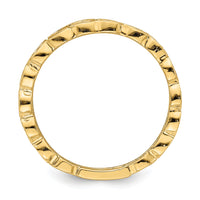 14k Polished Heart Band-R777