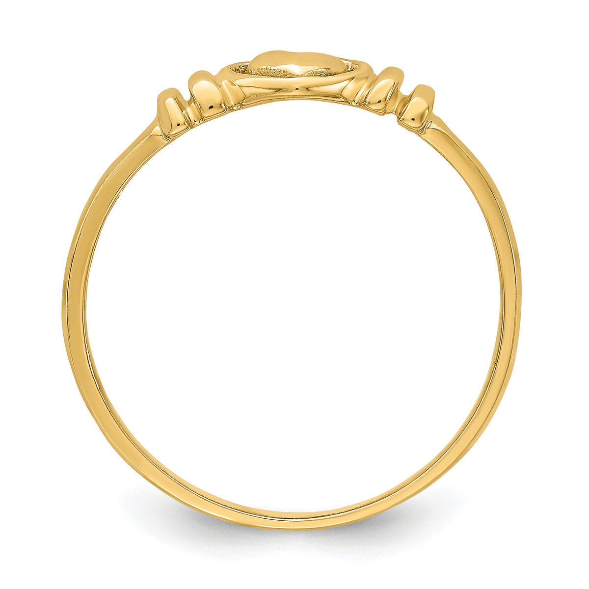 14k Polished Heart Ring-R778