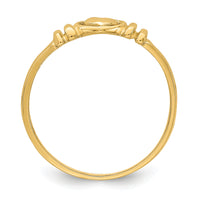 14k Polished Heart Ring-R778