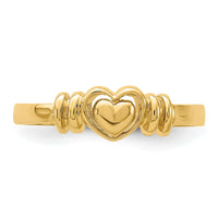 14k Polished Heart Ring-R778