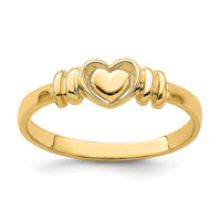 14k Polished Heart Ring-R778
