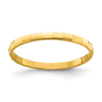 14k Bamboo Texture Band Childs Ring-R783