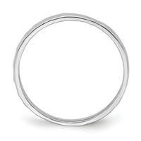 14k White Gold Bamboo Band Childs Ring-R783W