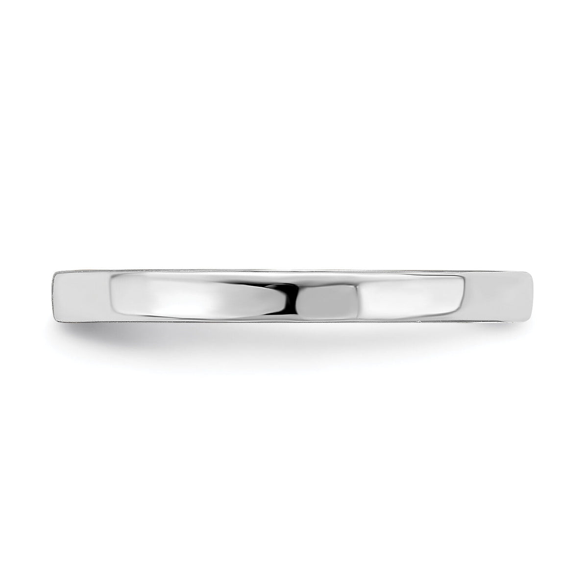 14k White Gold Bamboo Band Childs Ring-R783W