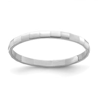 14k White Gold Bamboo Band Childs Ring-R783W