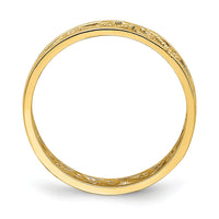 14k Beaded Scroll Cut-Out Band Child's Ring-R784