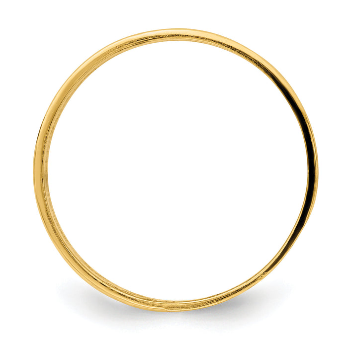 14k Wave Engraved Thumb Ring ()-R795