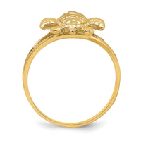 14k Textured Sea Turtle Ring-R837