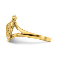 14k Textured Sea Turtle Ring-R837