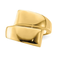 14K Polished Bypass Ring-R844