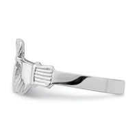 14k White Gold Claddagh Ring-R869