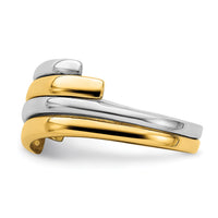 14k Two-Tone Crossover Band-R896
